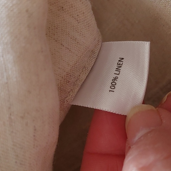 Women's Saks Fifth Avenue Threads Ecru Linen Sleeveless Tunic - Picture 7 of 8